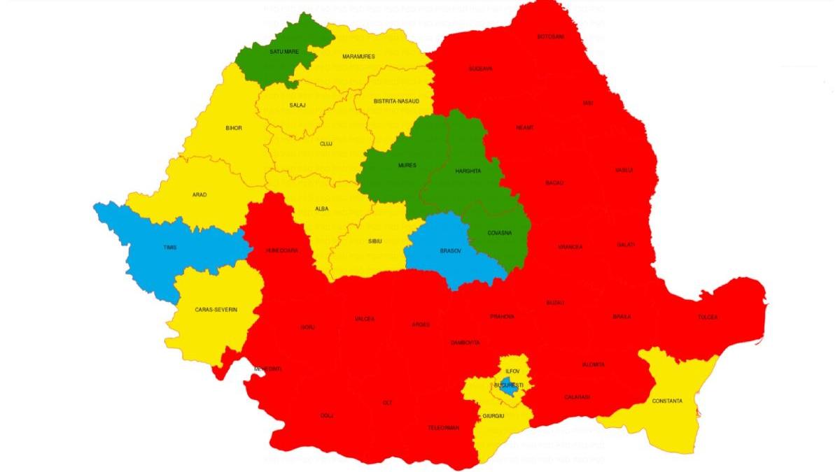 harta politica romania rezultate alegeri parlamentare 2020