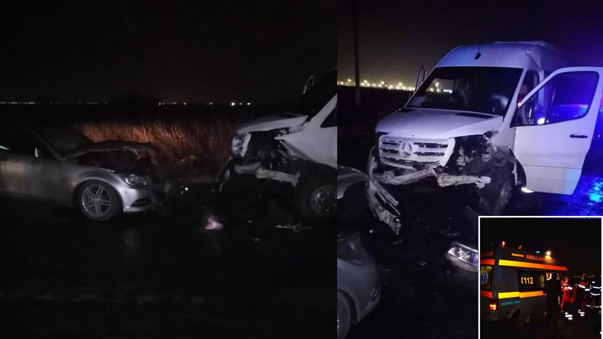 accident rutier bicu giurgiu autoturism microbuz