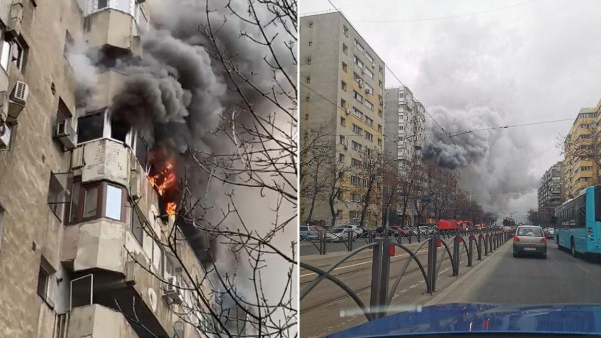 pompieri bataie incendiu bloc soseaua colentina