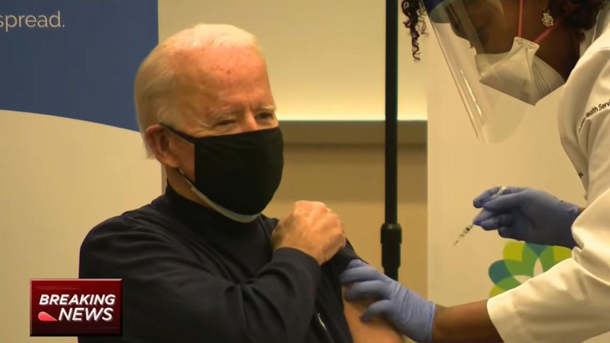 joe biden vaccin in direct televiziune
