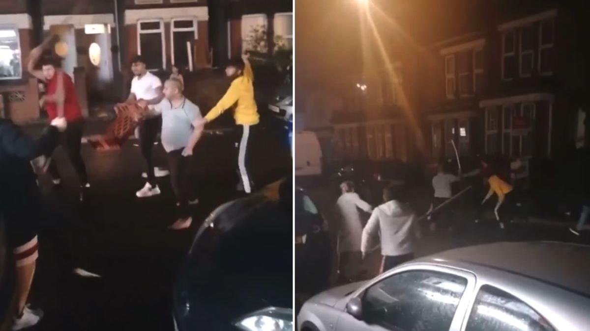 razboi bate cutite zeci de romani strada luton