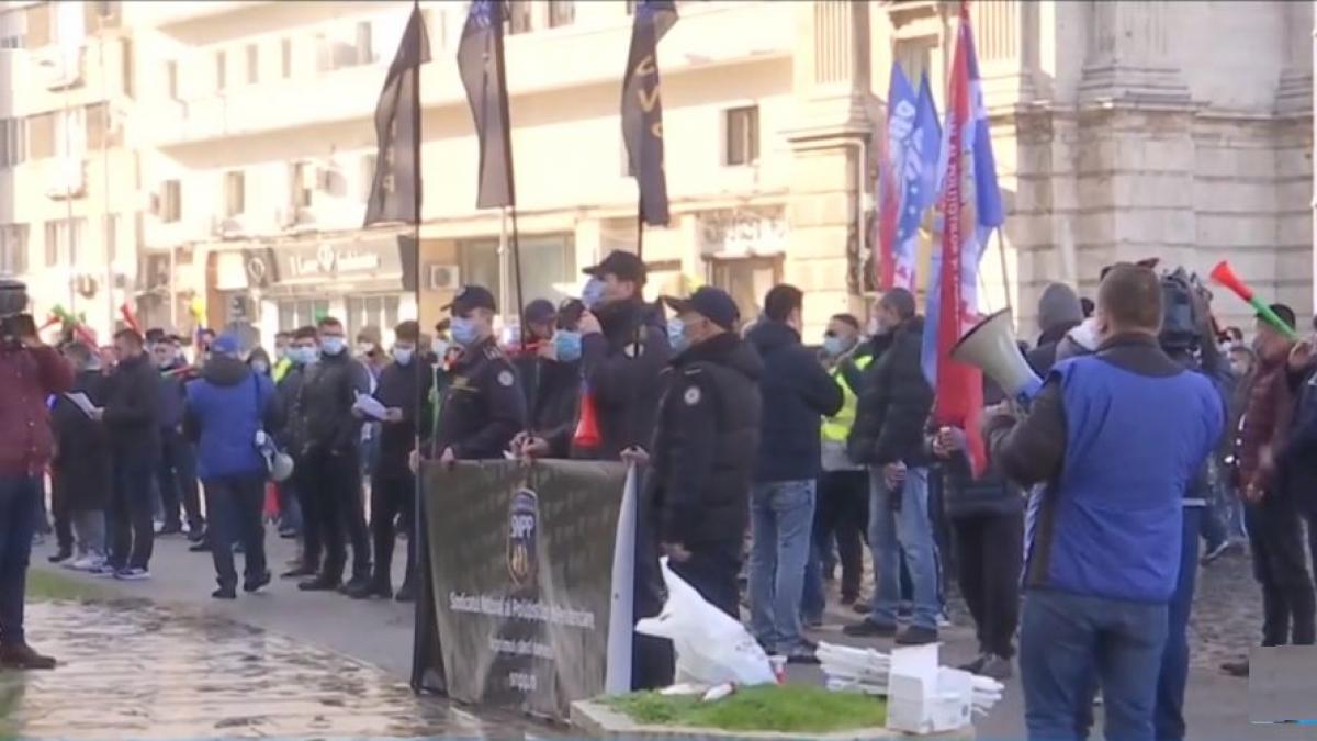 protest politie marire salarii amenintari sindicalisti