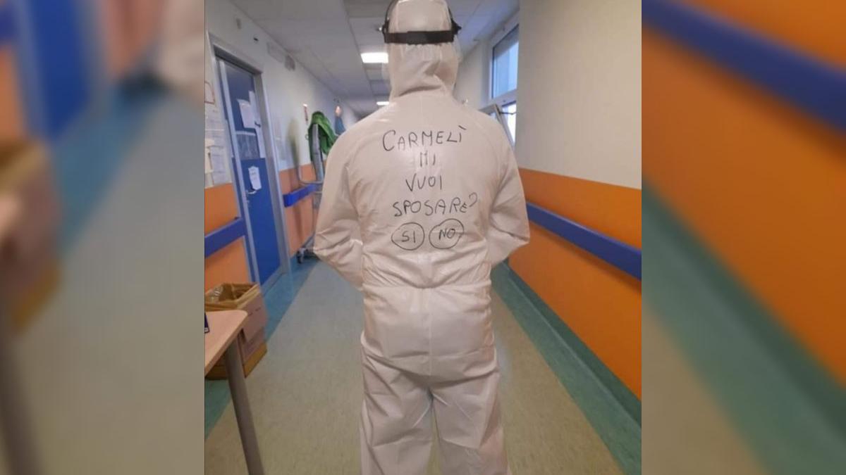 infirmier cerere casatorie costum protectie covid 19