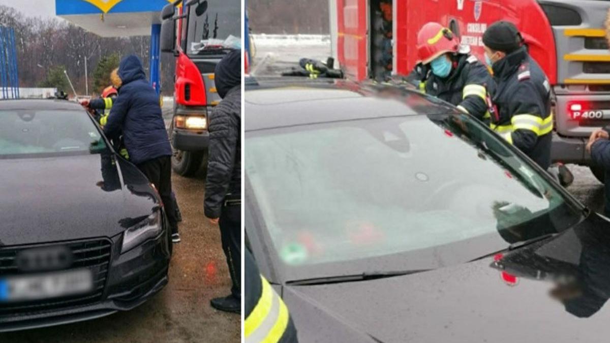 copil doi ani blocat masina autostrada benzinarie