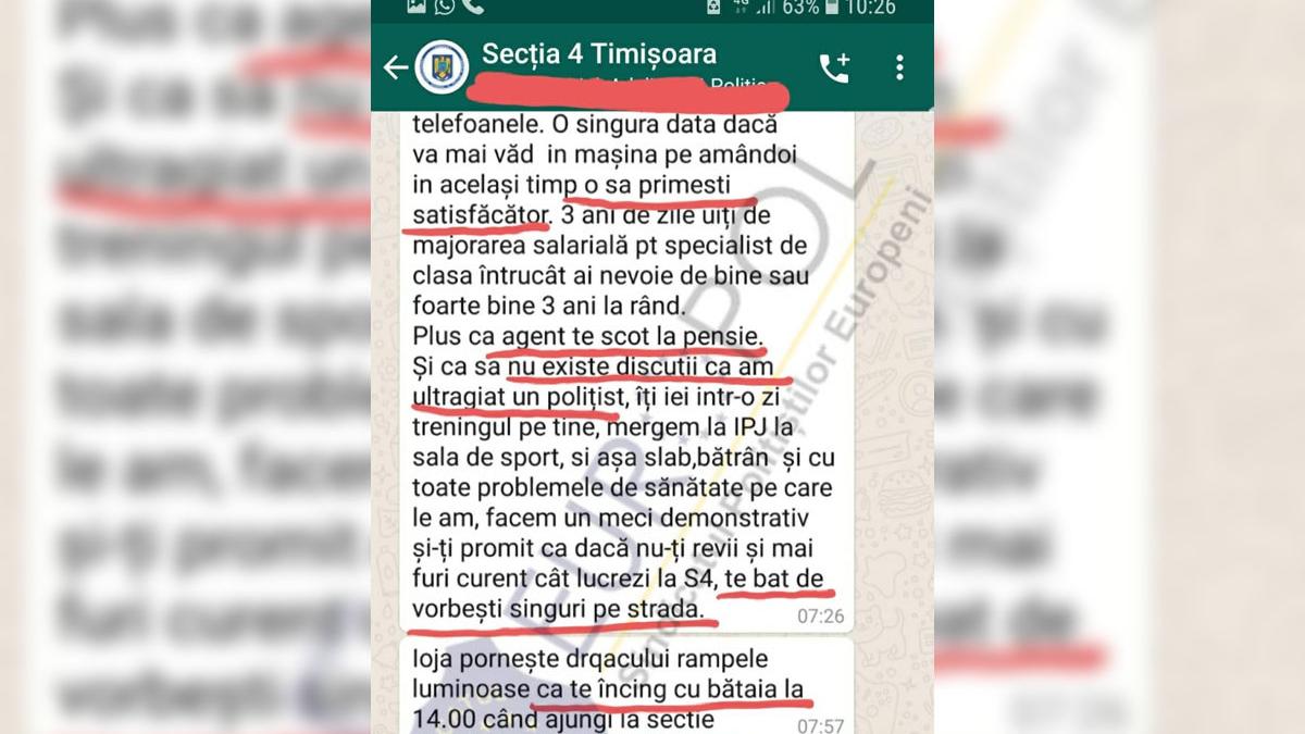 sef ipj timis ameninta subalternii reactie europol