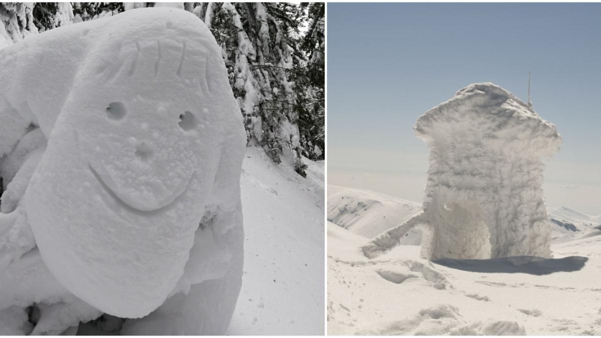 statiunea ranca zapada munte ninsori