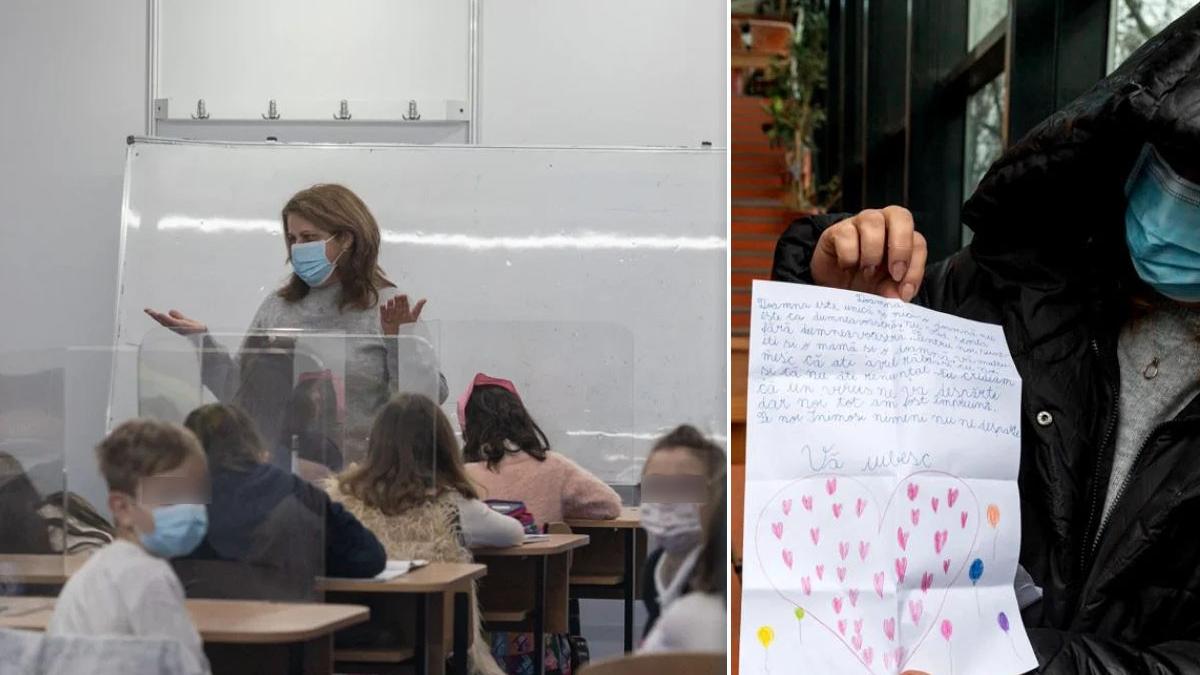 copil scoala invatatoare mesaj multumesc