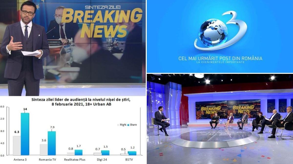 antena 3 lider incontestabil de audienta