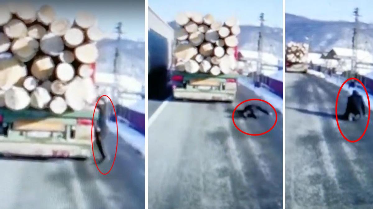 barbat loveste intentionat tir lemne suceava