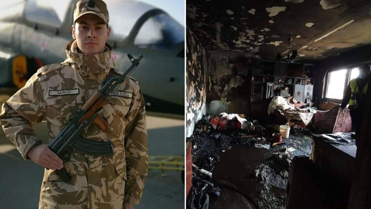 laurentiu soldat erou targoviste salvat vecina incendiu
