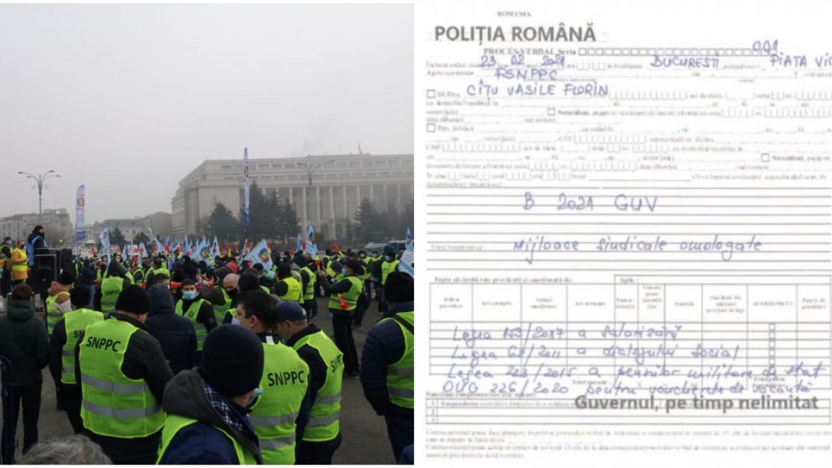 politisti amenda protesta piata victoriei florin citu