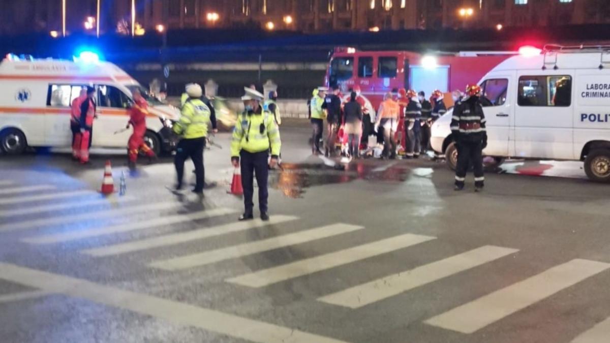 accident grav joi seara in fata parlamentului motociclist resuscitat pe asfalt