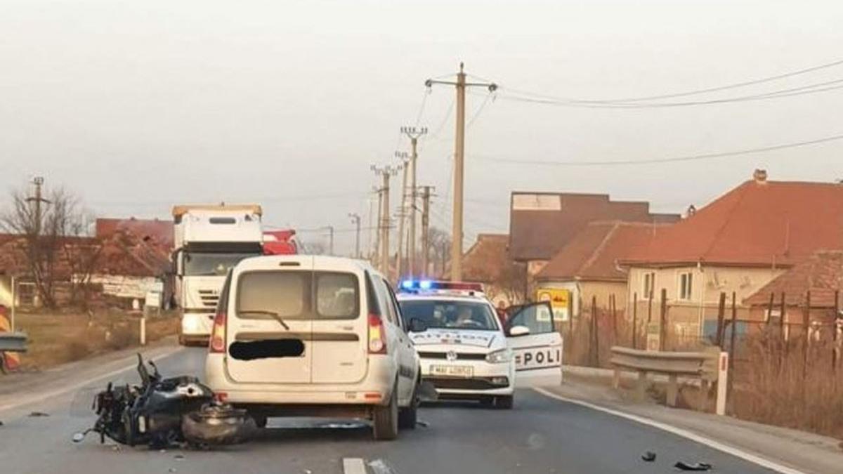 accident in lant pe dn 1 la iesire din bradu spre brasov in sibiu