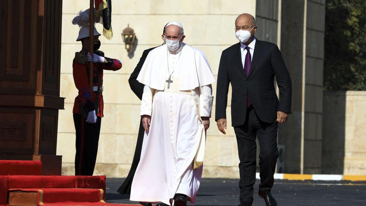 papa francisc irak bagdad barham saleh