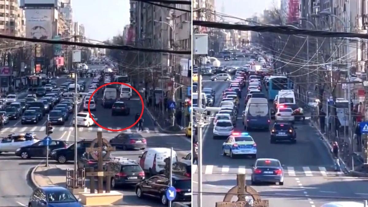 sofer bmw scape de politie traficul din bucuresti