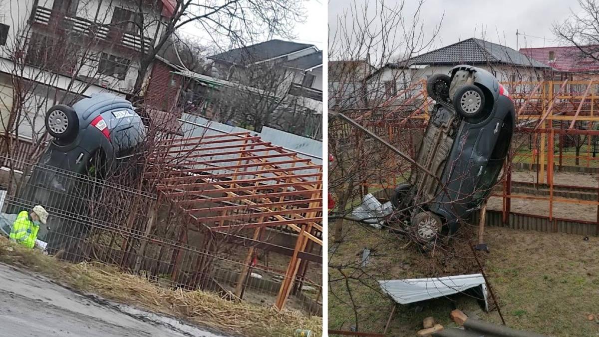 accident bacau sofer rasturnat masina