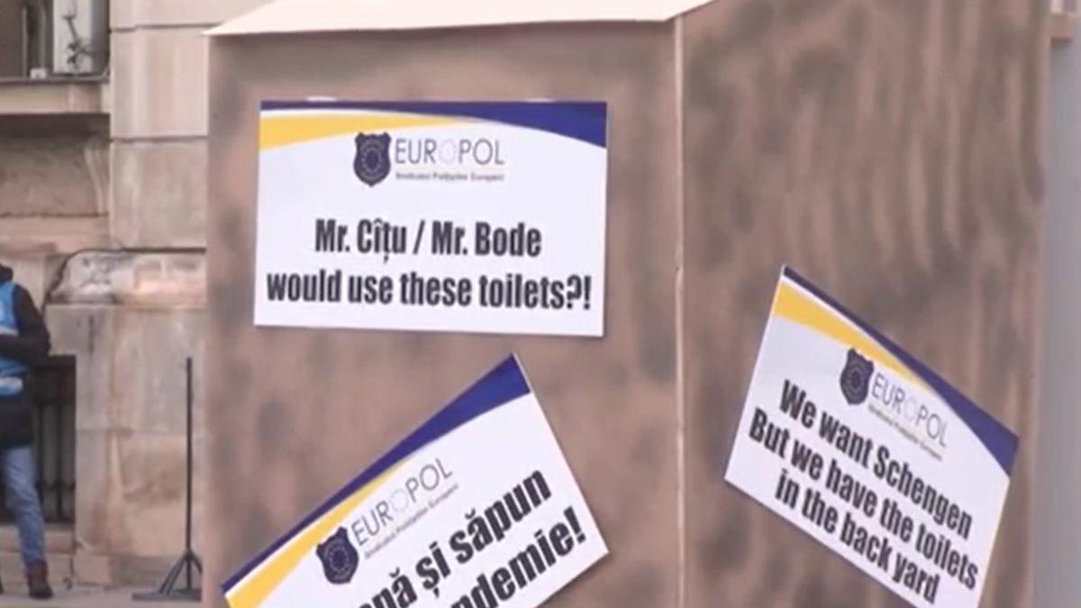 toalete protest sindicate europol politie ministrul de interne