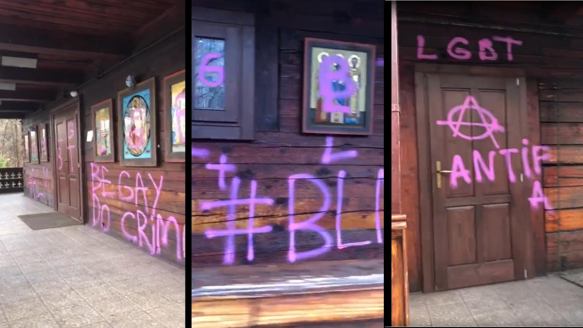 biserica vandalizata titan parc ior mesaje lgbt