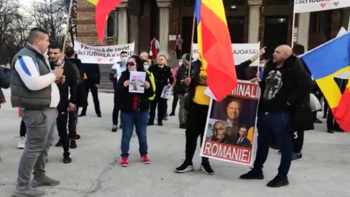 protest timisoara restrictii masca de protectie pandemia pica