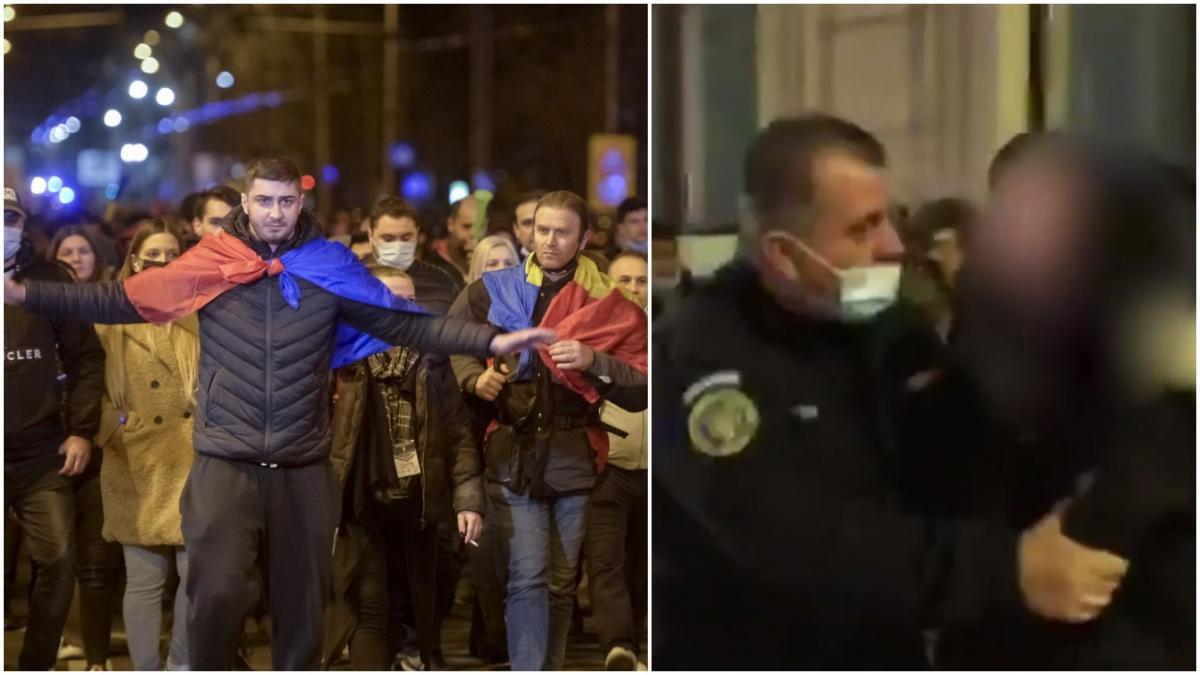 tanara jandarmi proteste masca bucuresti