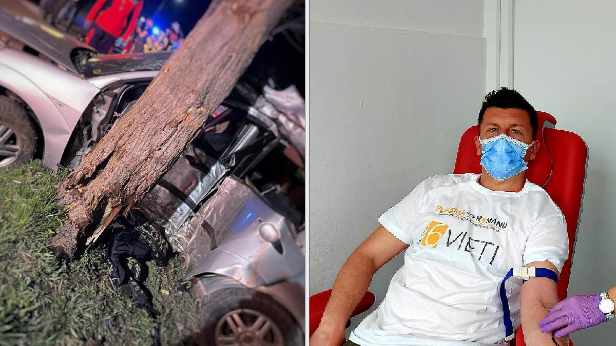 pompierii descarcerat tanara accident giurgiu donare sange