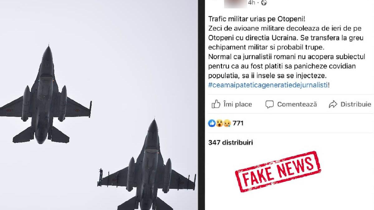 mapn fake news otopeni avioane arma ucraina
