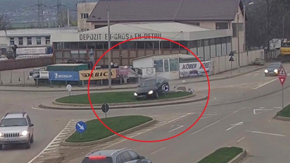 sofer audi zburat sens giratoriu vaslui