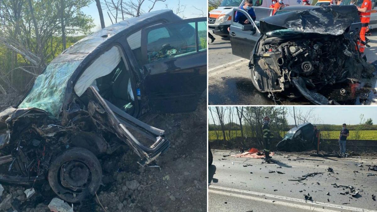 accident sag timis oameni blocati masini distruse