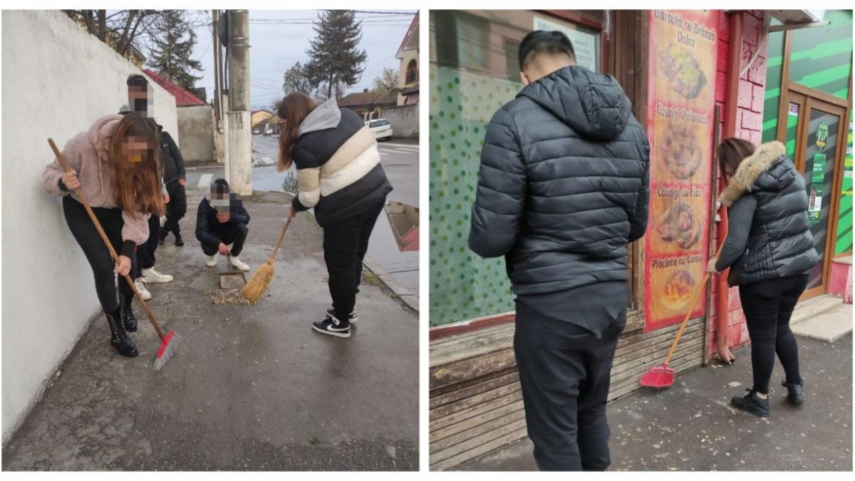 constanta seminte tineri curatenie trotuar