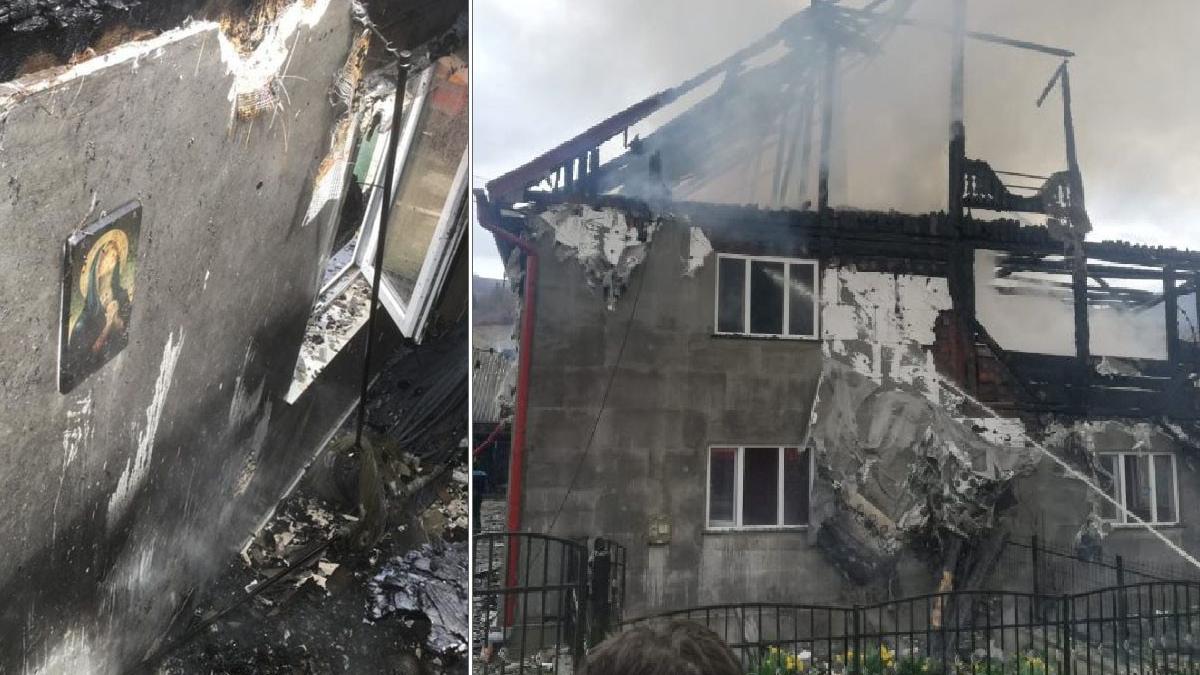 icoana fecioara maria imcendiu locuinta bistrita