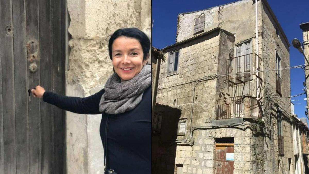 femeie trei case 1 euro italia