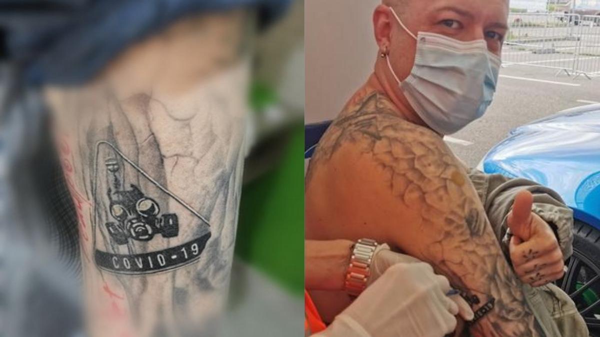 un oradean si a tatuaj covid 19 pe brat a cerut vaccinul langa tatuaj