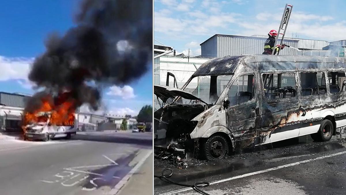 incendiu microbuz transport persoane sosea buzau