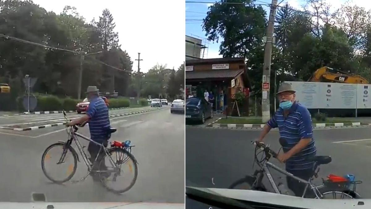 barbat branesti suparat soferi incurcat trafic sens giratoriu