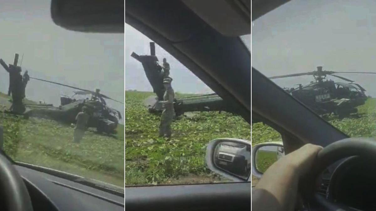 elicopter apache aterizat camp rapita pecineaga