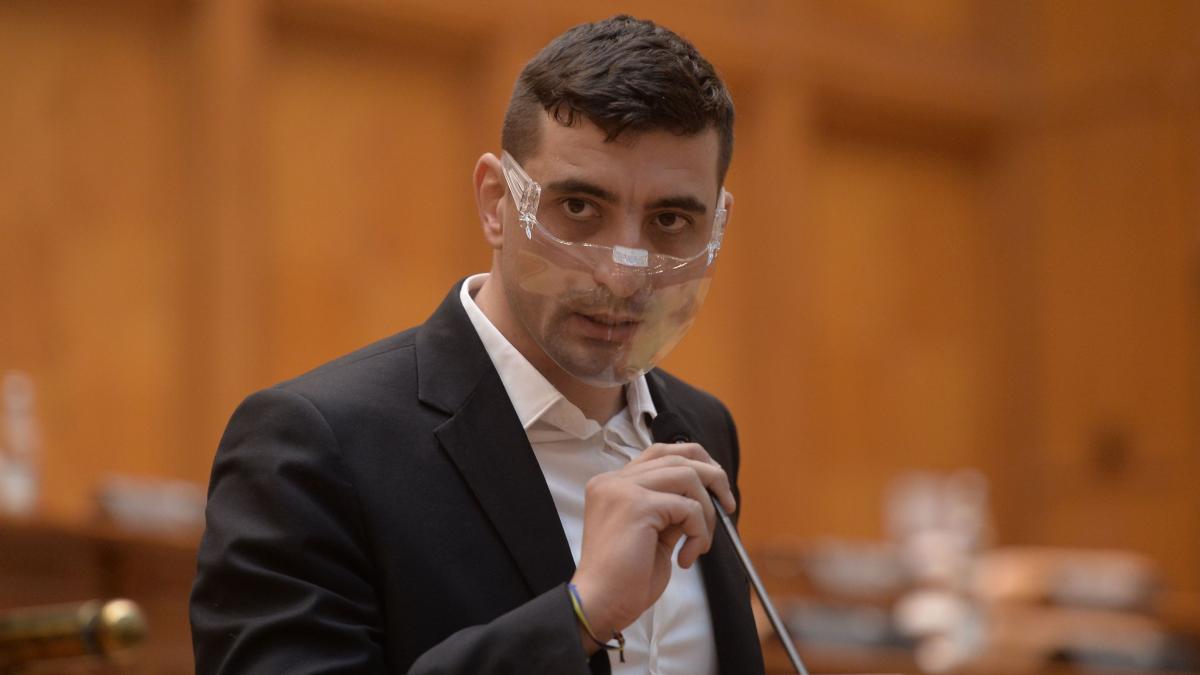 gafa facuta de george simion la tribuna parlamentului