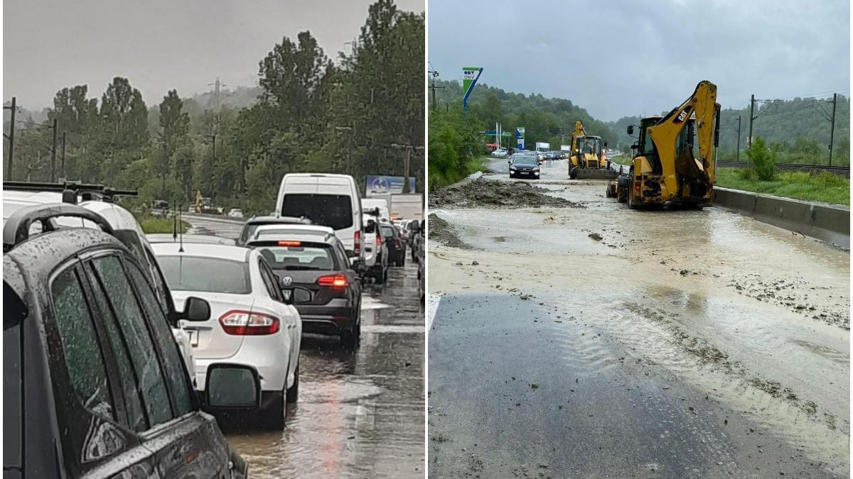 traficul restricionat dn1 nistoresti aluviuni blocat drum