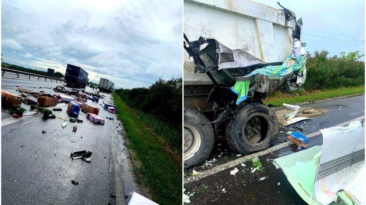 accident camioane a1 bolintin