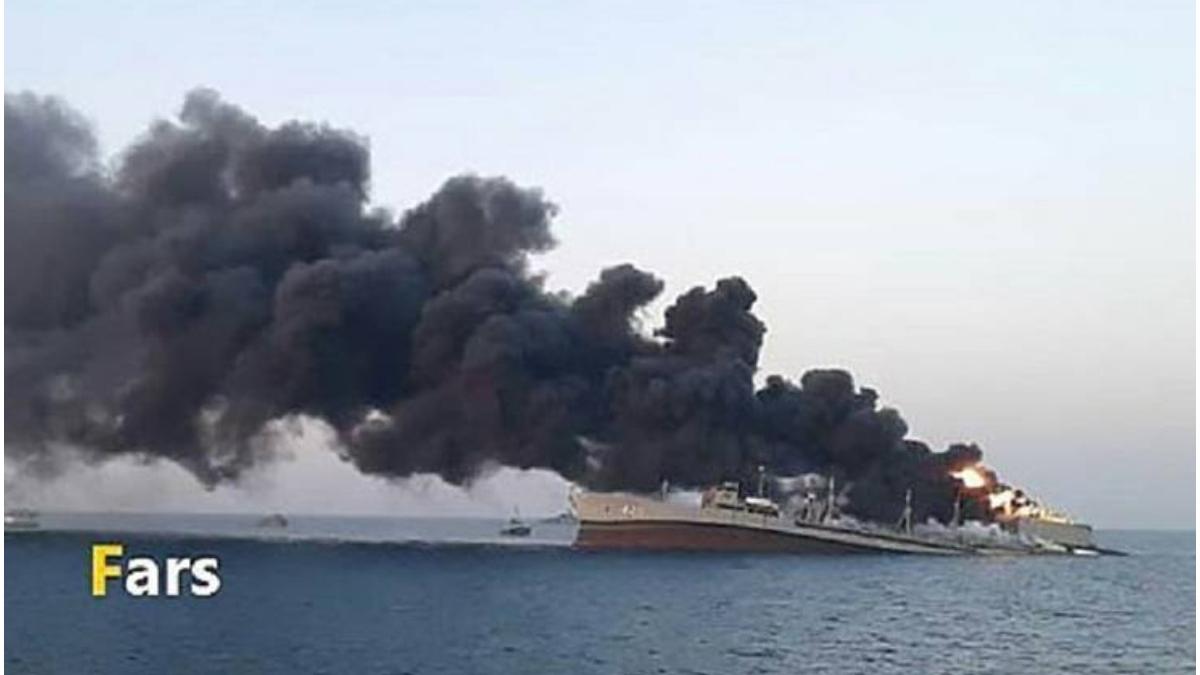 nava razboi iran incendiu