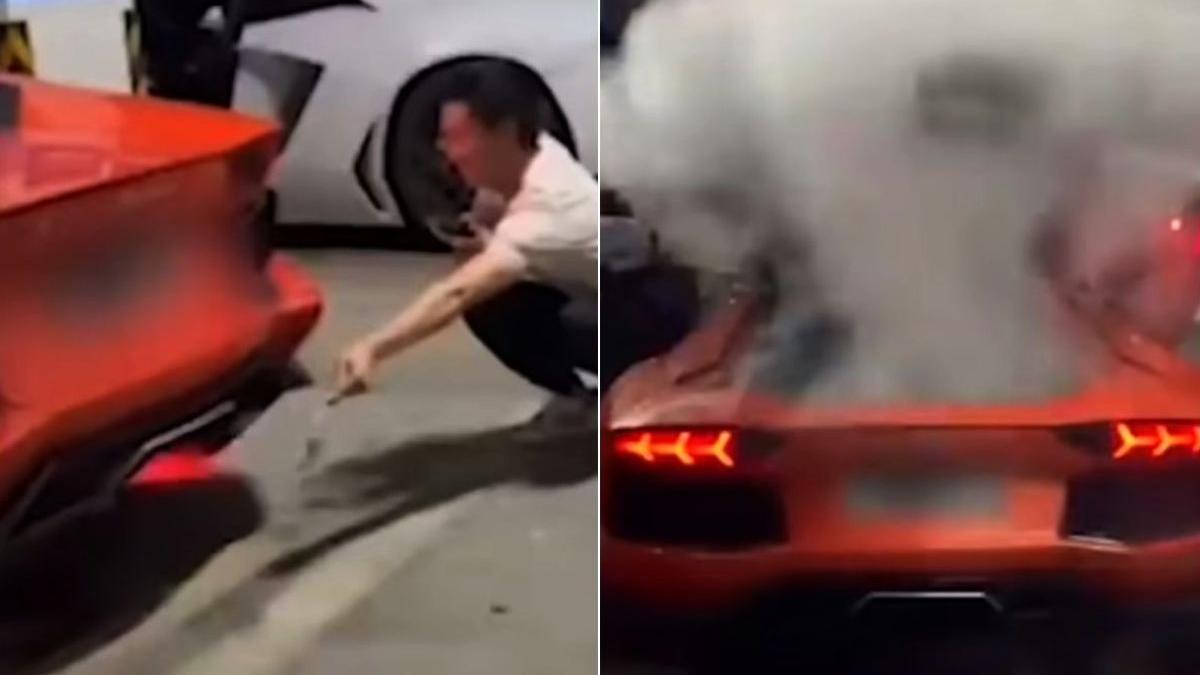 tanar dat foc lamborghini frigarui esapament