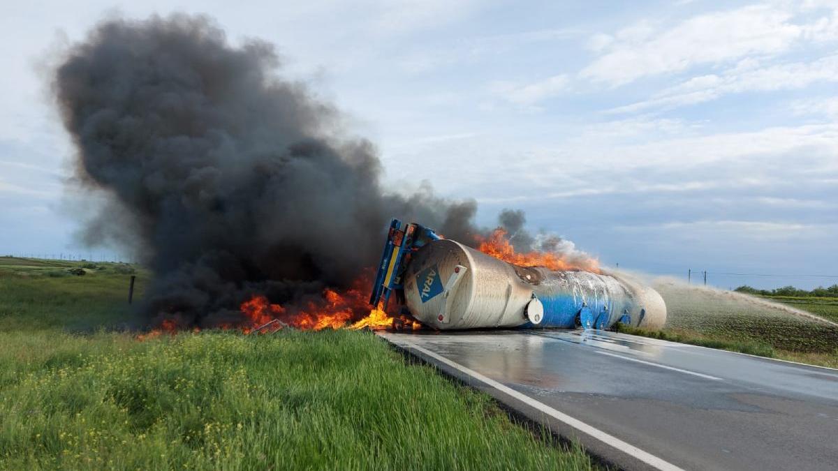 sutocisterna motorina foc sosea braila