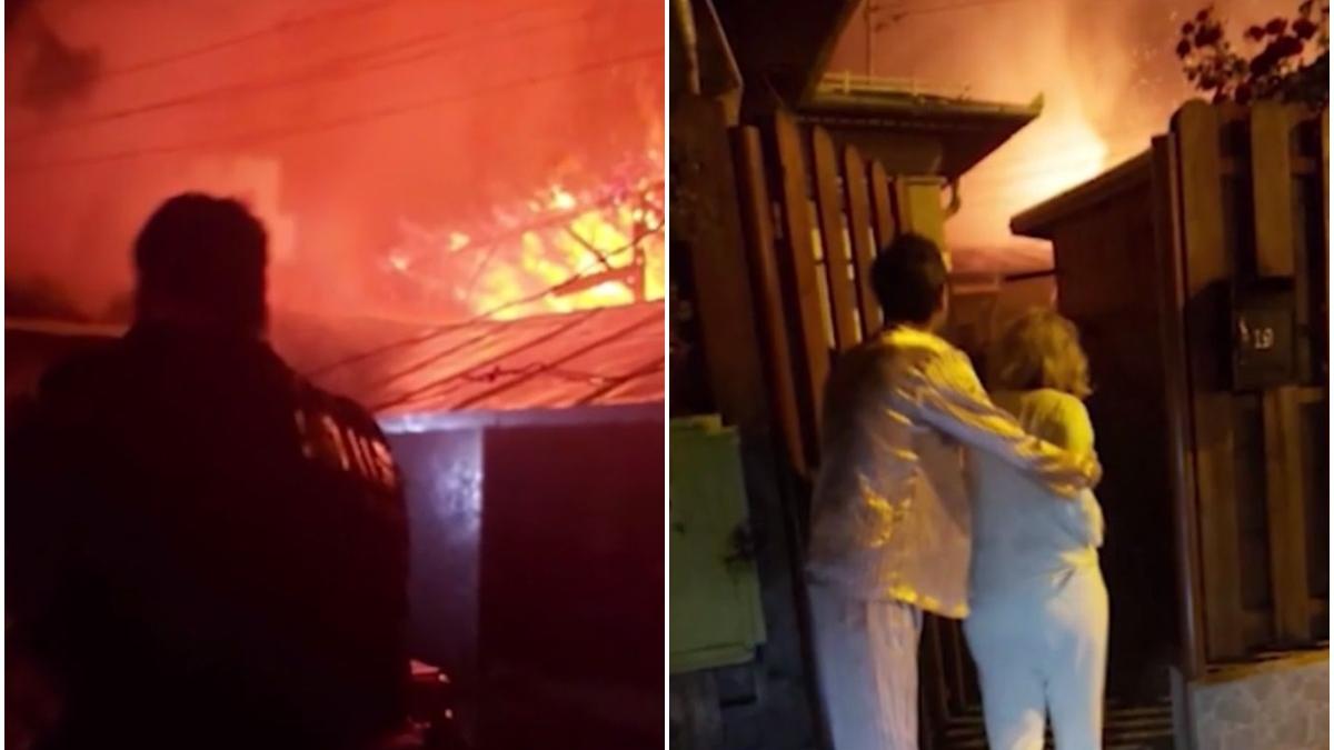 familie dolj salvata flacari jandarmi patrulare