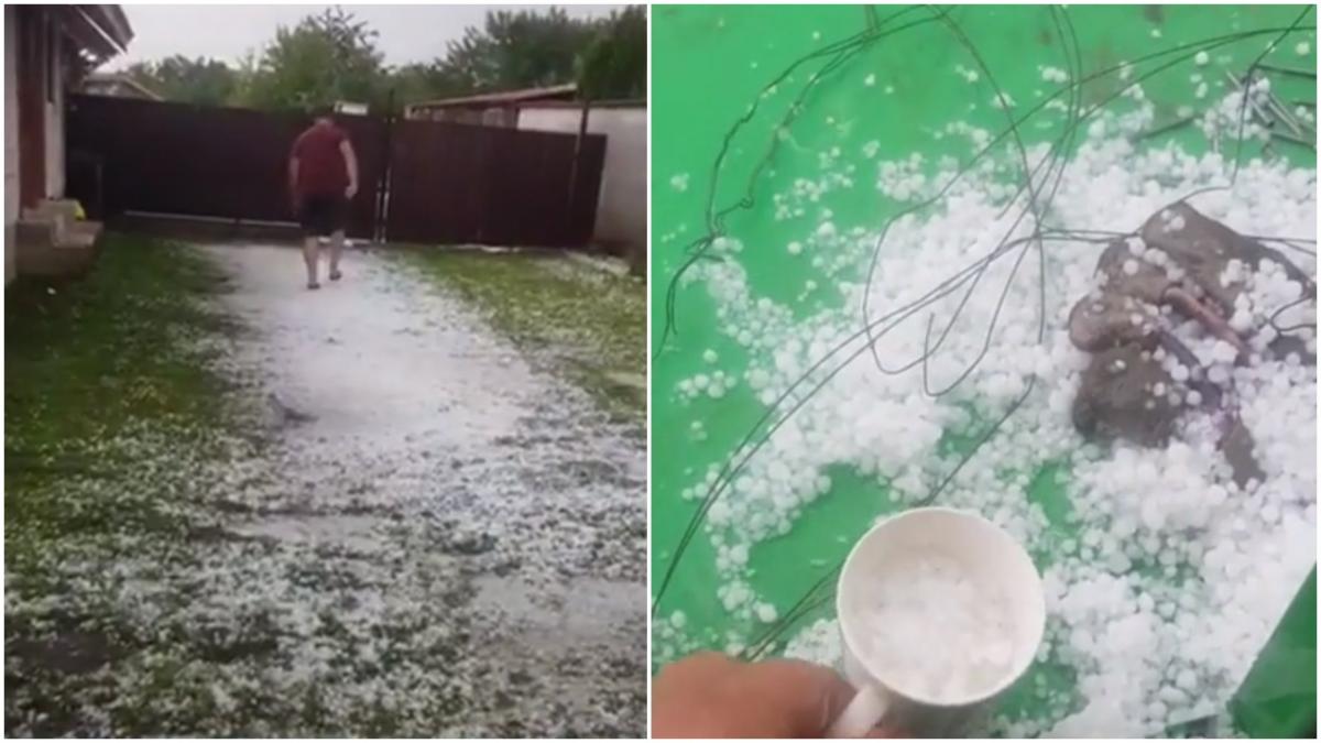 imagini dezastru grindina puternica piatra cat oul de cioara