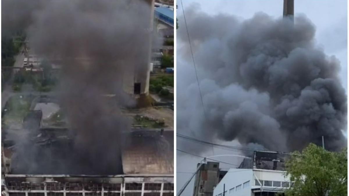 incendiu nou izbucnit interior incinerator deseuri brazi