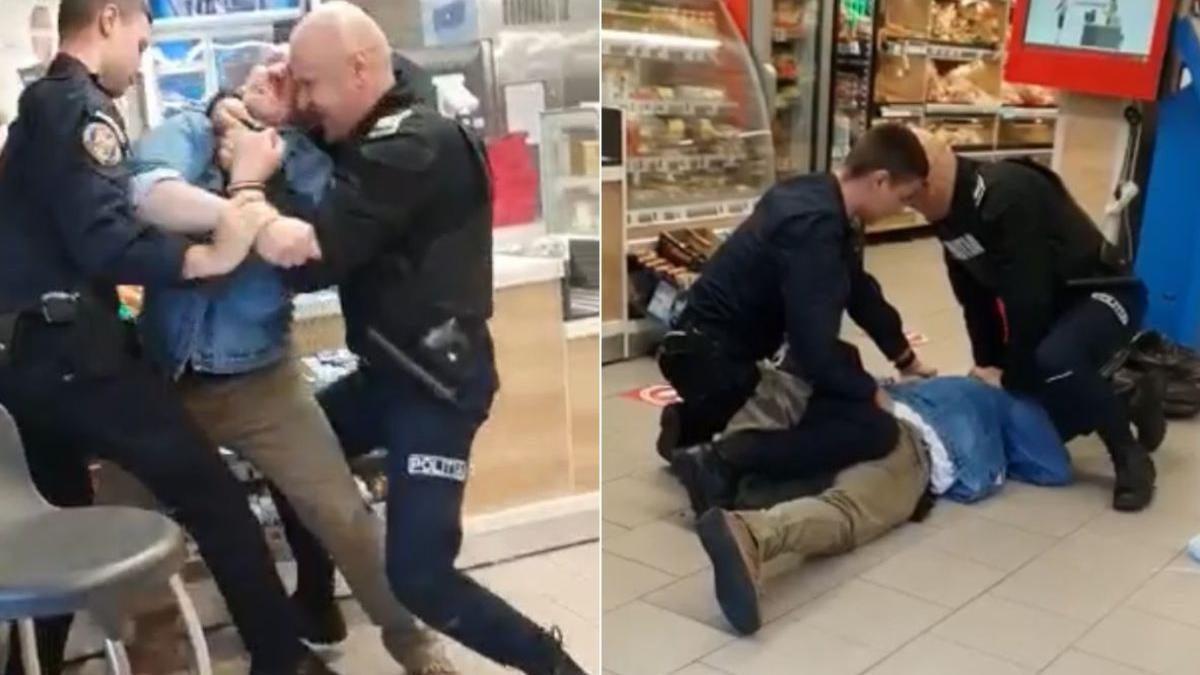 barbat sibiu magazin cutit luptat doi politisti