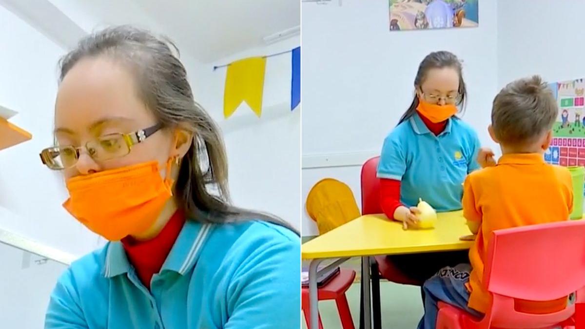 fata sindrom down constanta terapeut copii autism