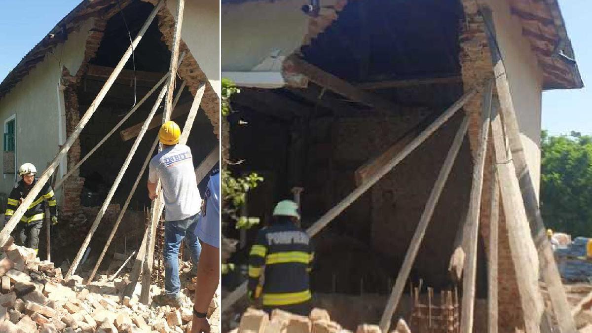 muncitor mort zid scoala prabusit