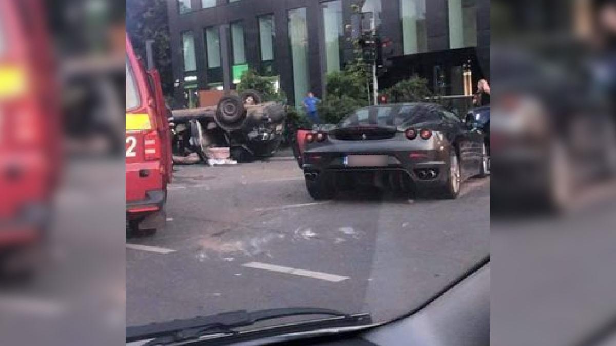accident alin petrache accident ferrari mitsubishi capitala