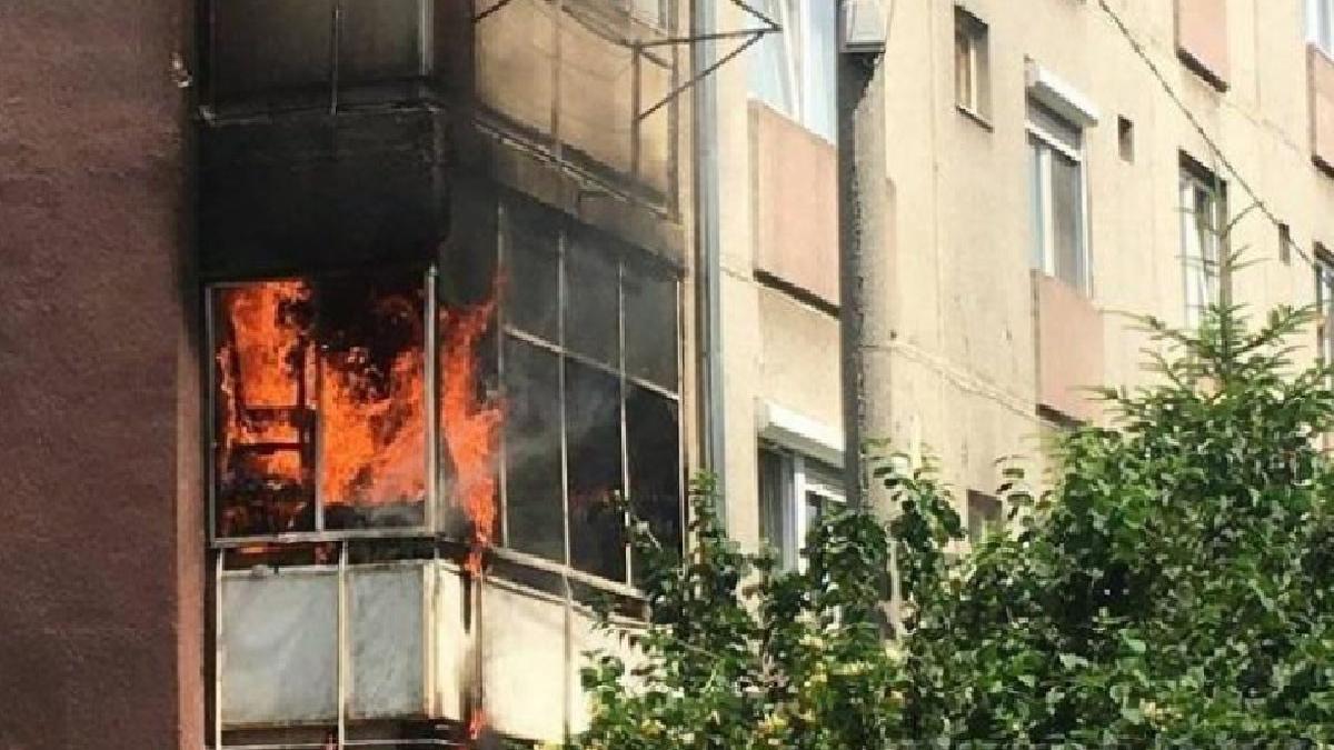 bloc buzau evacuat incendiu apartament