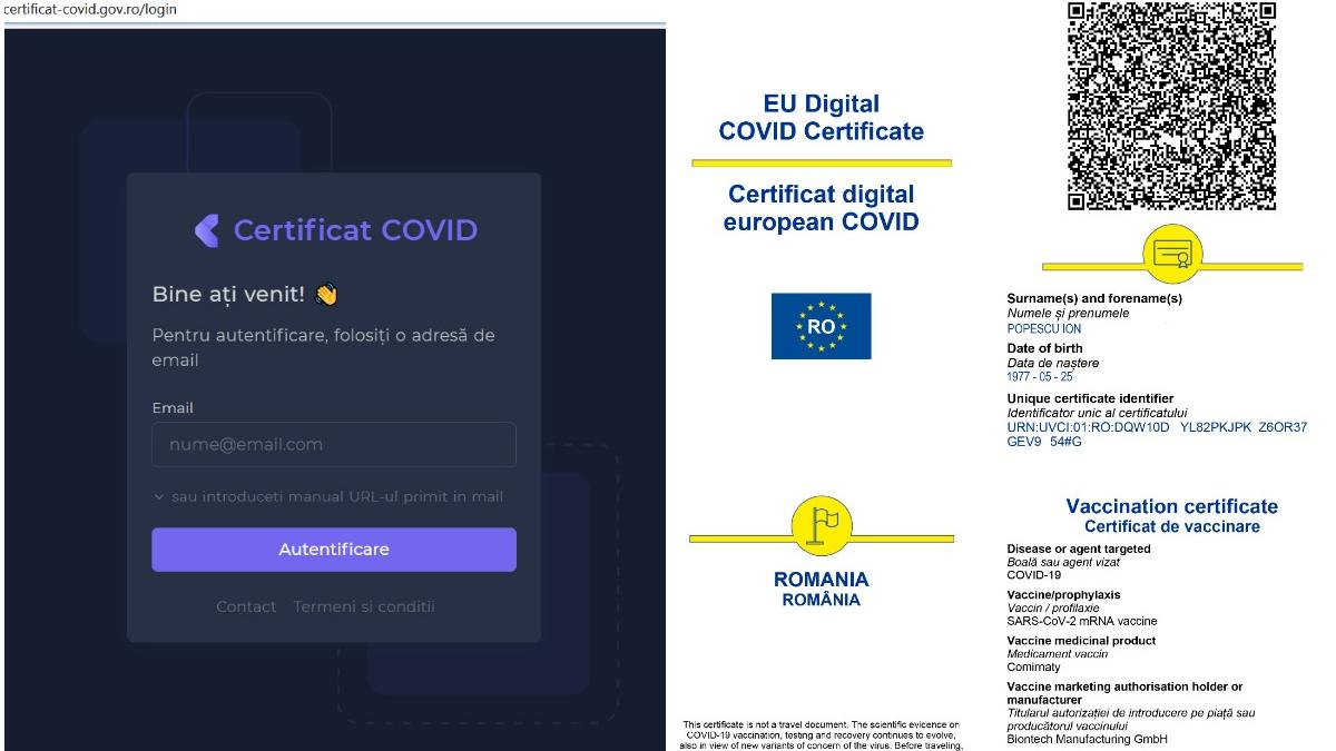 Platforma pentru eliberarea certificatului verde a redevenit funcțională cu scurtă vreme în urmă